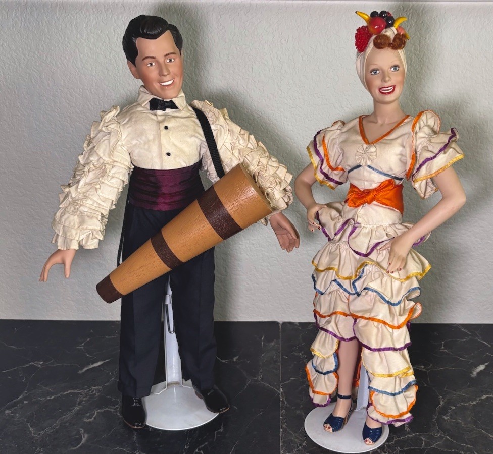 The Hamilton Collection I Love Lucy Lucy & Ricky 2pc Porcelain Figurines 1996