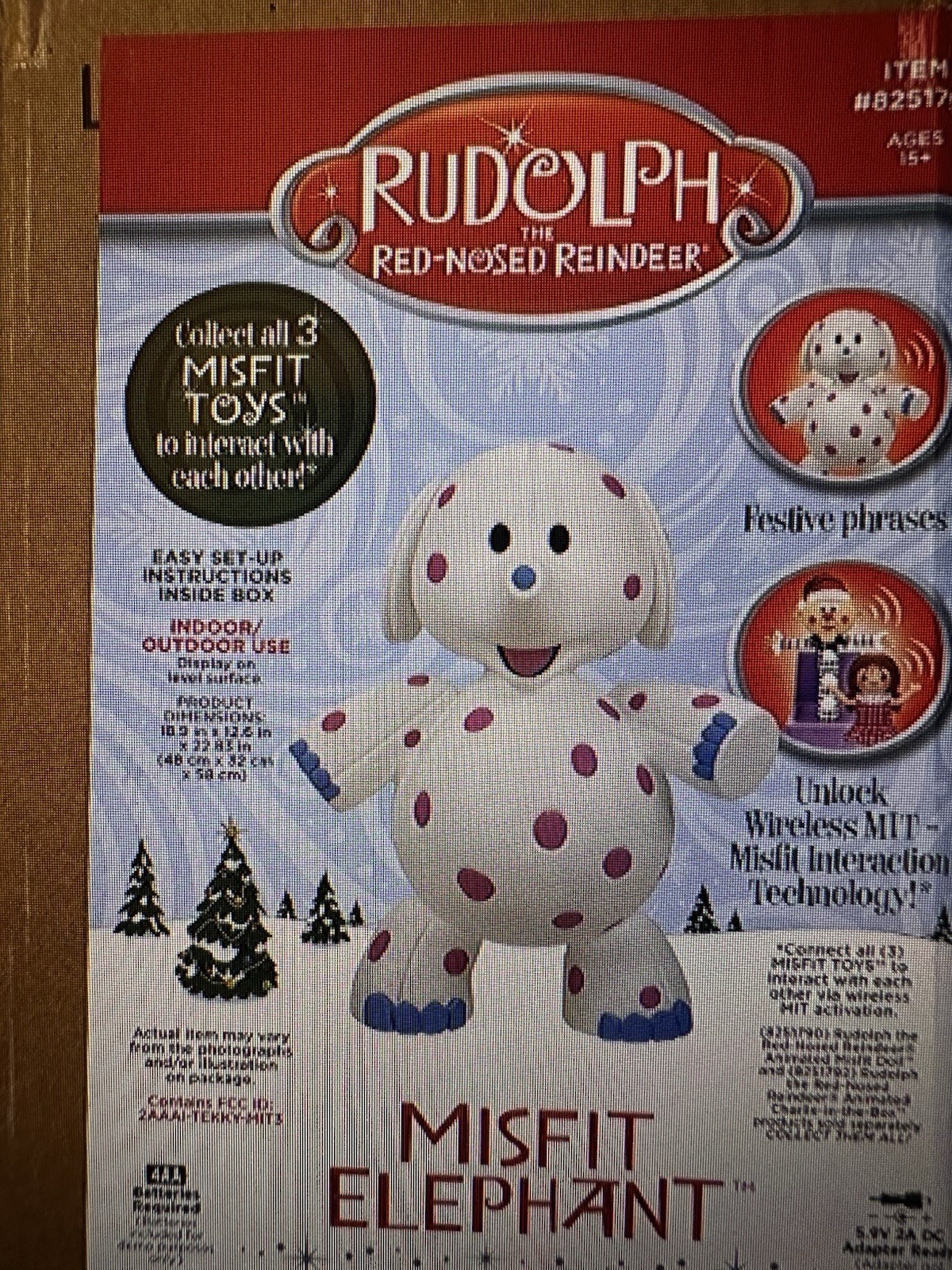 🎄2ft Misfit Elephant Rudolph the Red Nosed Reindeer Christmas Animatronic❄️