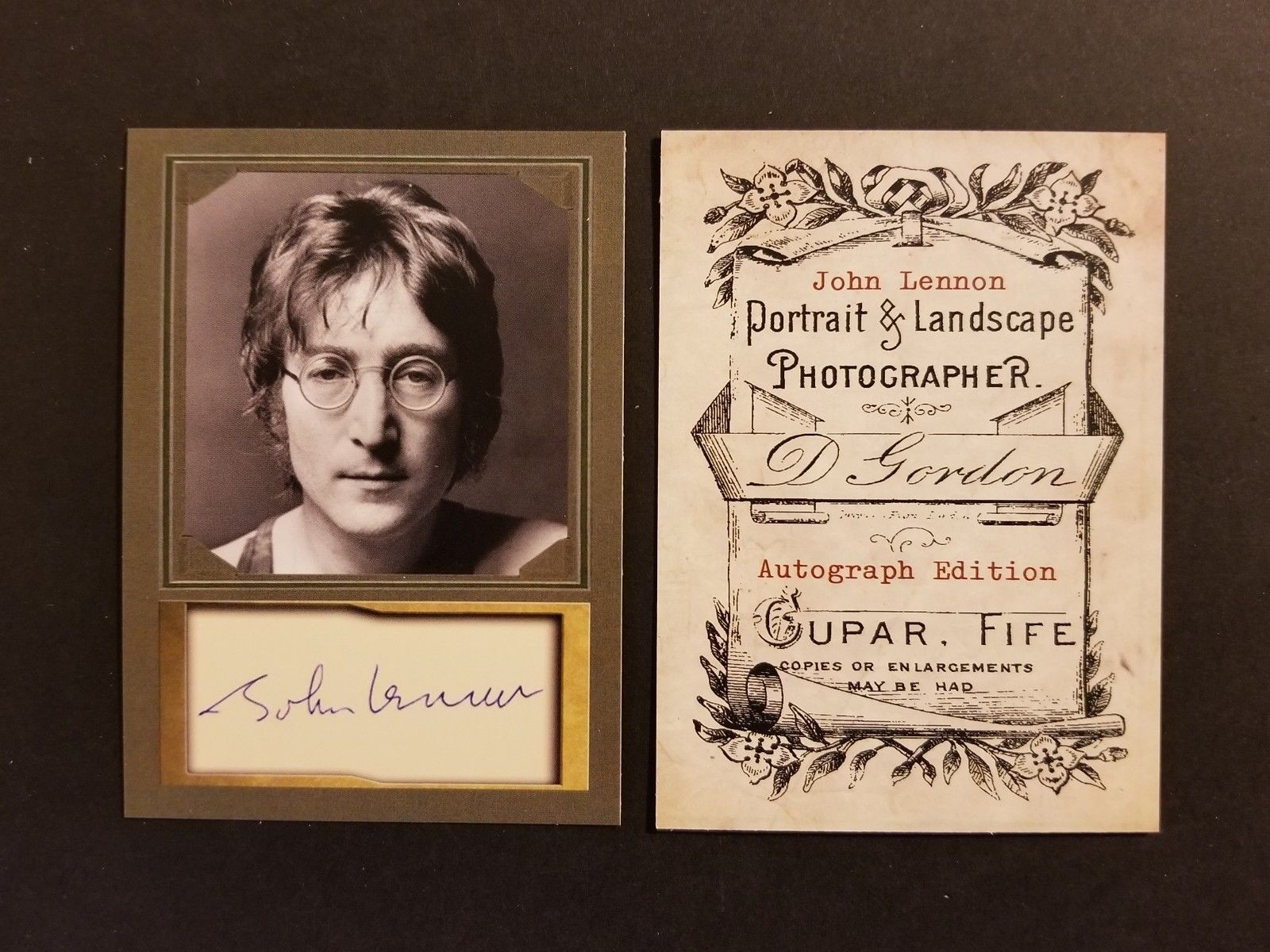 JOHN LENNON of The BEATLES Legends Photo Card Art Collectible Facsimile Auto 50