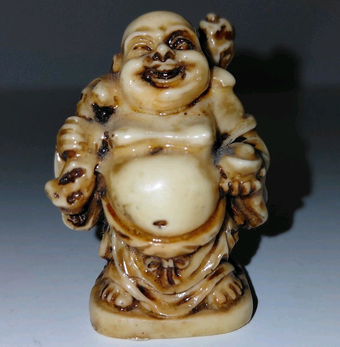 Vintage Laughing Buddha Figurine, Mini,2 Inches Vintage Laughing Buddha Figurine, Mini,2 Inches