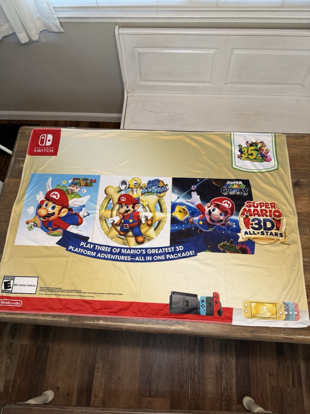 Nintendo Super Mario 3D All-Stars 35th Anniversary Fabric Display Banner 48x32