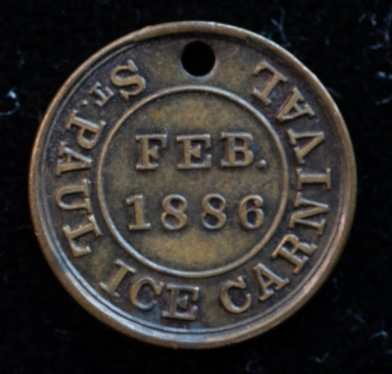 Vintage 1886 Saint Paul Ice Carnival Minnesota 1st Winter Carnival Pin Pendant