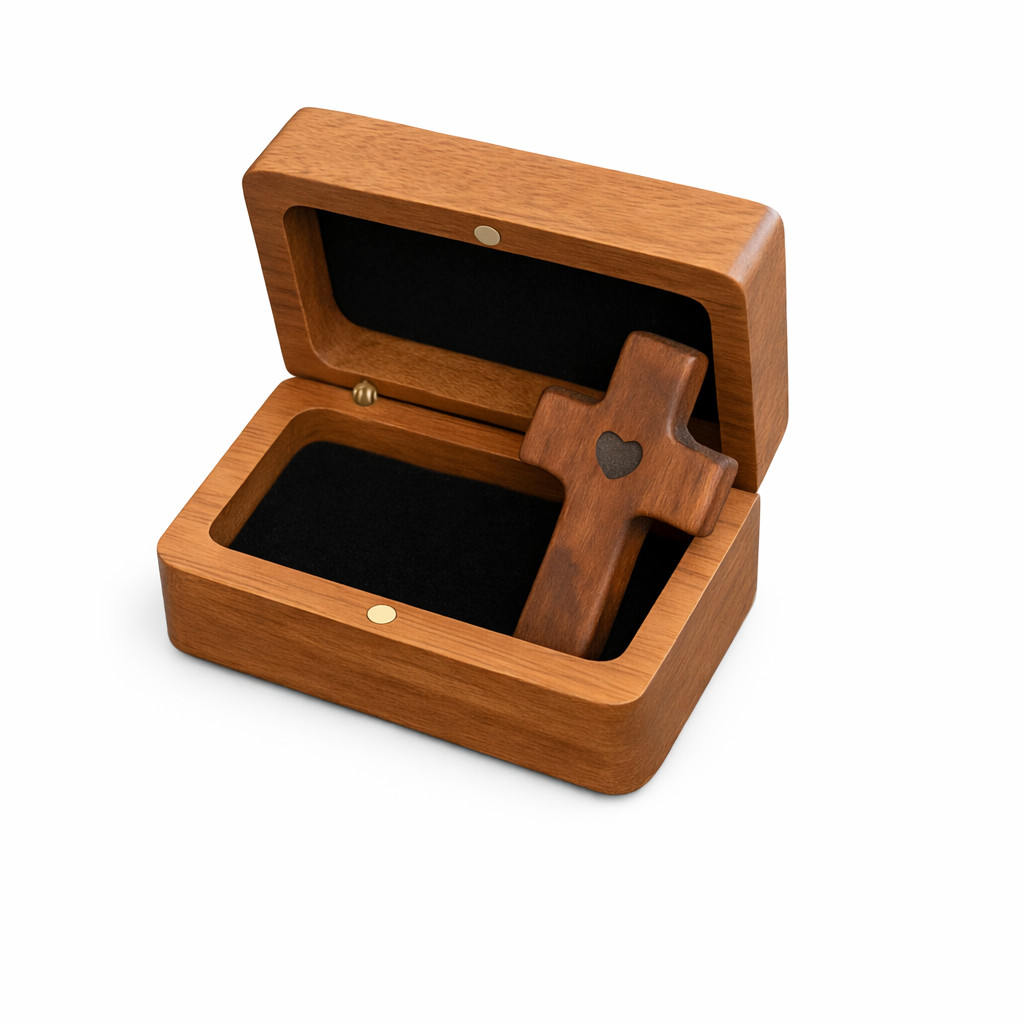 Engraved Wooden Pocket Cross Set – Christian Keepsake Box – Natural Charms Gift Engraved Wooden Pocket Cross Set – Christian Keepsake Box – Natural Charms Gift