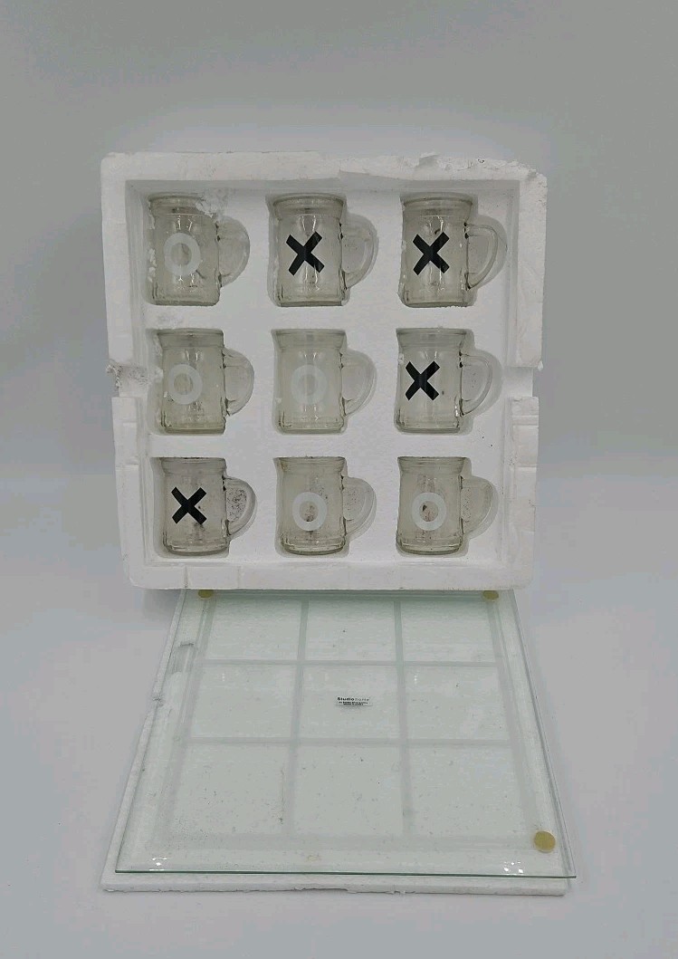 Tic Tac Toe Shot Glass Drinking Game NIB 10 Piece Set Fun NEW NEVER USED NO BOX Tic Tac Toe Shot Glass Drinking Game NIB 10 Piece Set Fun NEW NEVER USED NO BOX