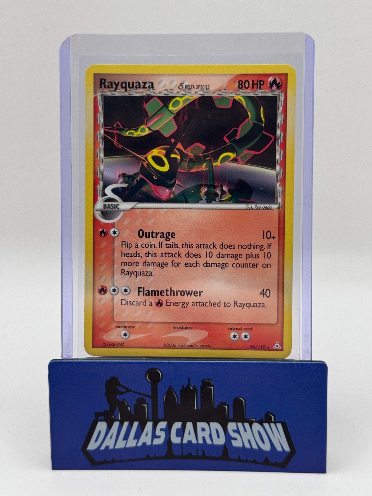 2006 Pokemon - Rayquaza (Delta Species) - 26/110 EX Holon Phantoms LP