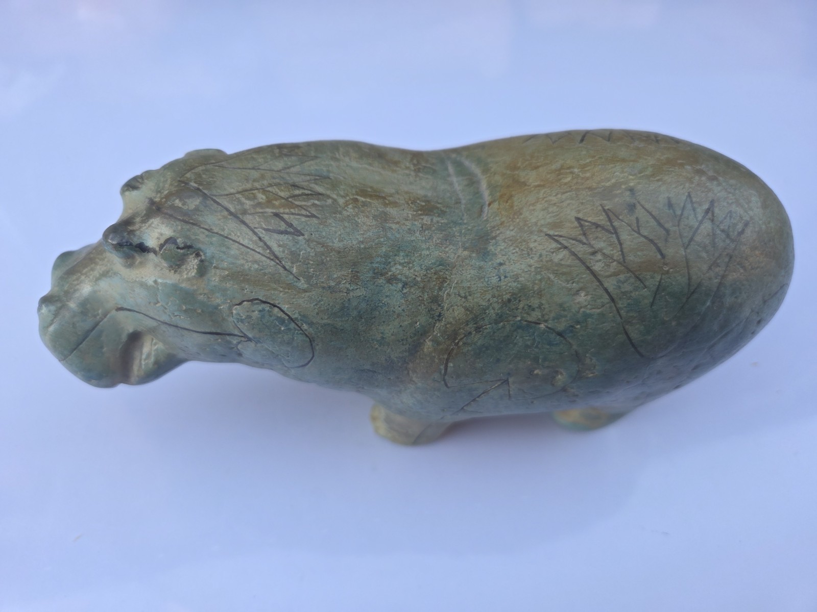 Vintage 60\'s Egyptian Hippo Artifact Replica Alva Museum Replica 1963 AMR RARE