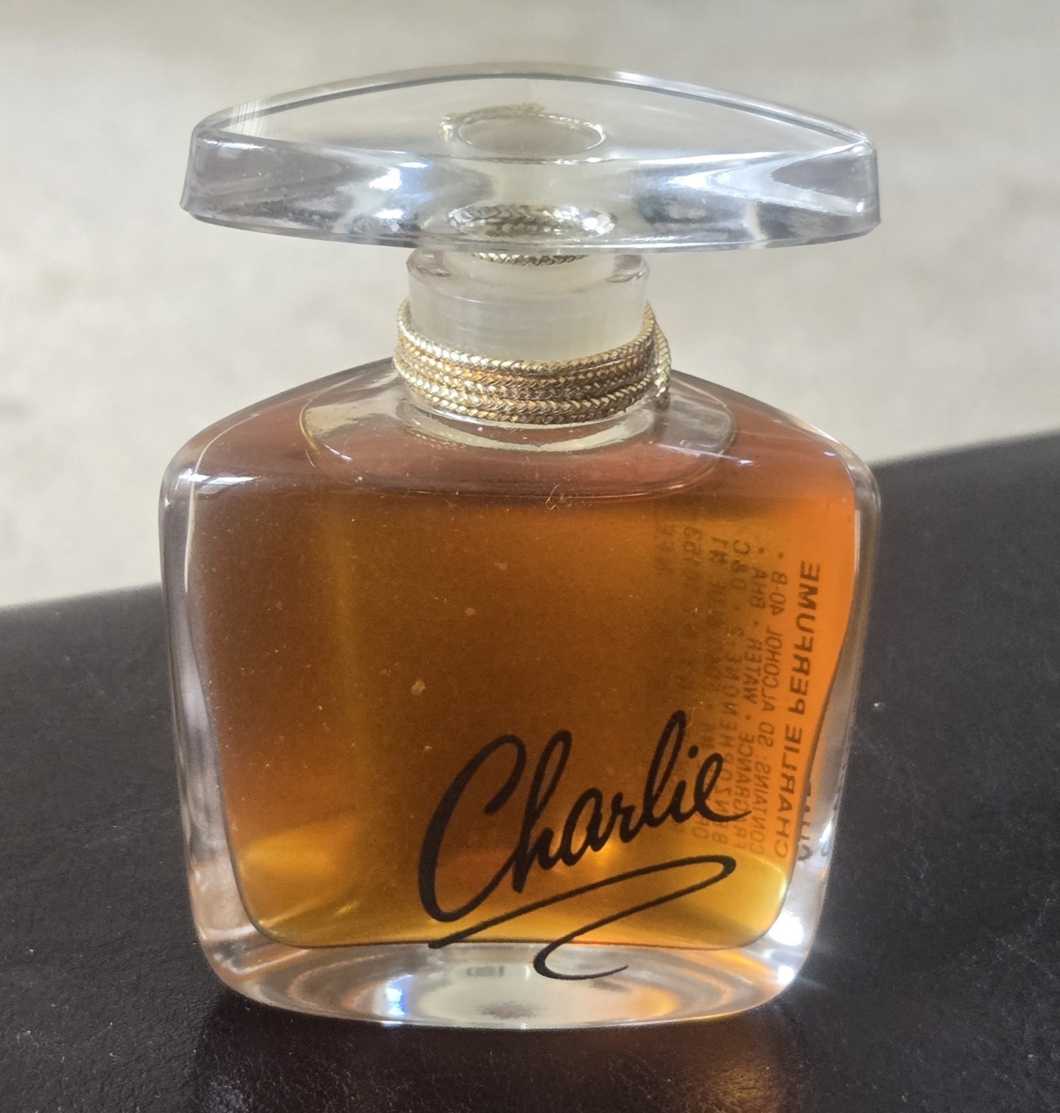 Rare Vintage Revlon Charlie Pure Perfume 1 Oz. Glass Stopper