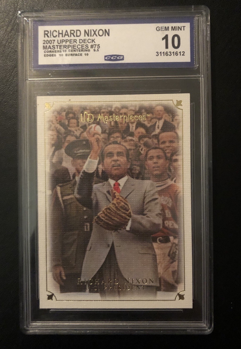 Richard Nixon - 2007 UPPER DECK MASTERPIECES PRESIDENT UNITED STATES - Graded
