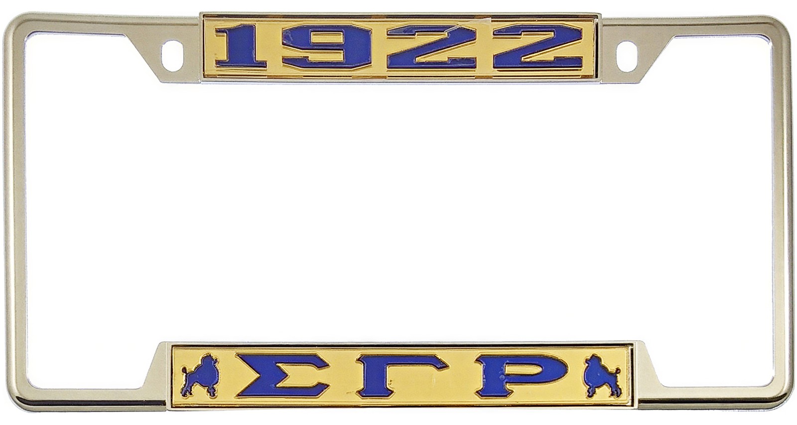 Sigma Gamma/&Gamma; Rho 1922 Poodles Big Letter License Plate Frame [Decal Vi...