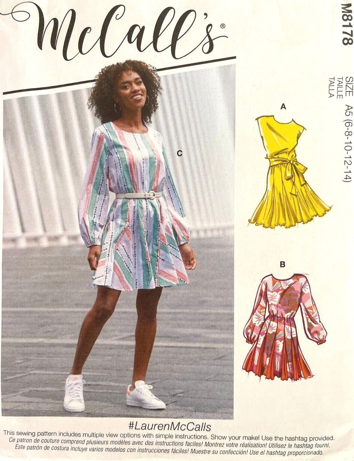  McCall\'s Misses\' Dress Pattern M8178 Size 6-14 UNCUT