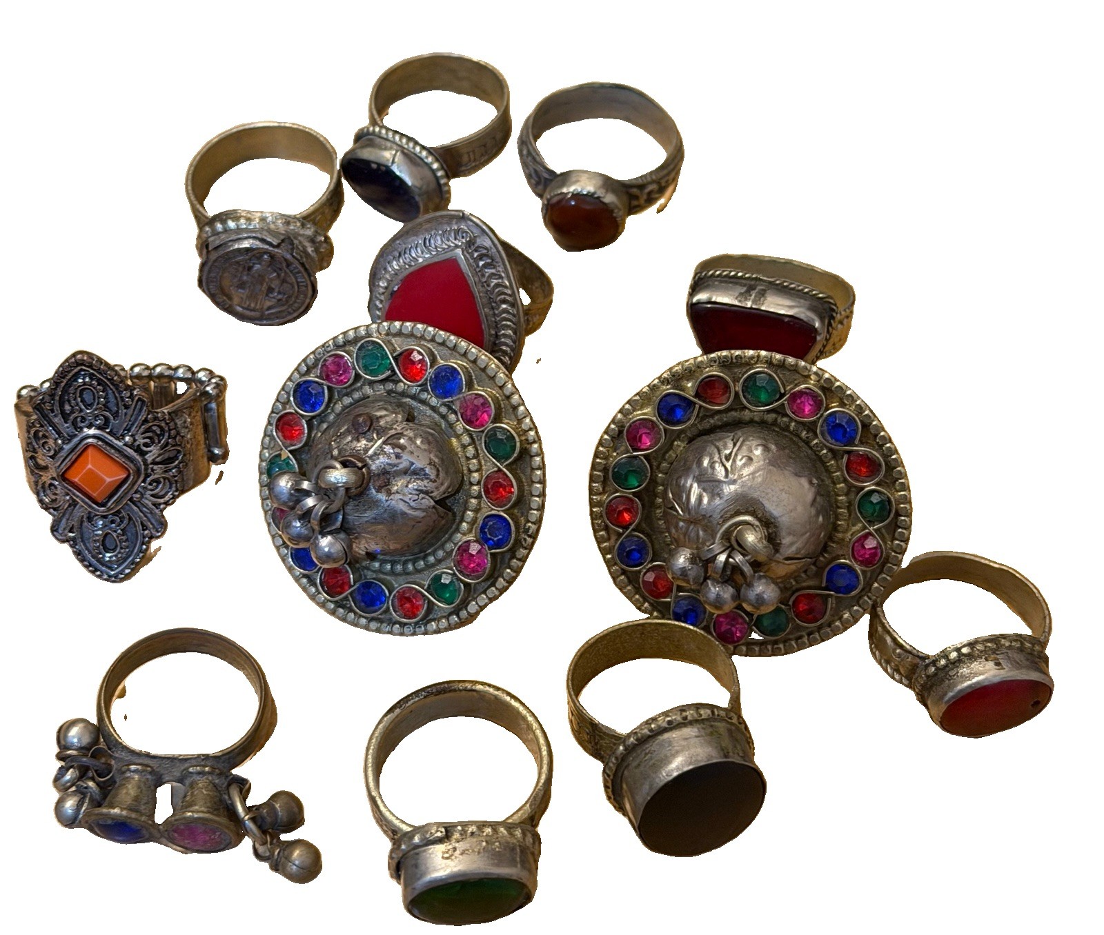 12 Antique And Vintage Uzbek Pamir Hunza Wakhan Tribal Rings 12 Antique And Vintage Uzbek Pamir Hunza Wakhan Tribal Rings