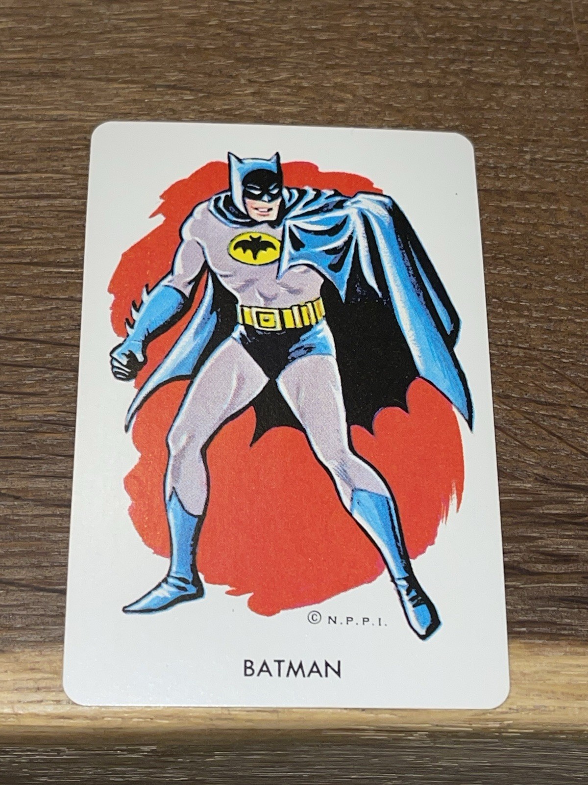 1966 N.P.P.I. WHITMAN BATMAN CARD GAME BATMAN ROOKIE YEAR PLAYING CARD RARE