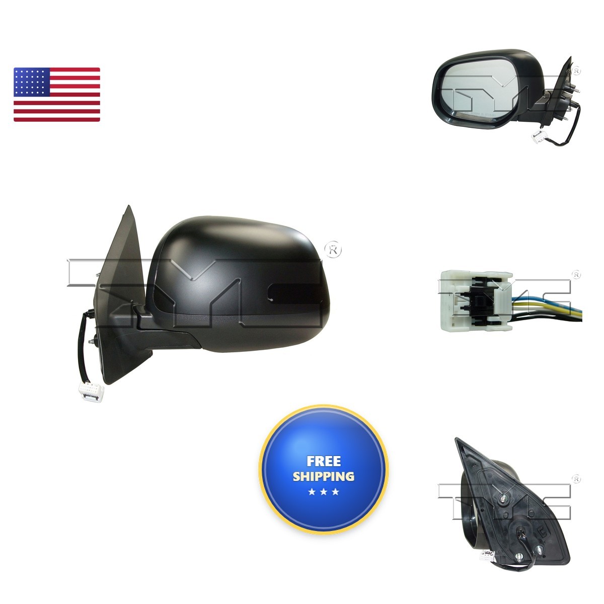 TYC 6600042 Door Mirror Left-Side Compatible 2011-2016 Mitsubishi Outlander TYC 6600042 Door Mirror Left-Side Compatible 2011-2016 Mitsubishi Outlander