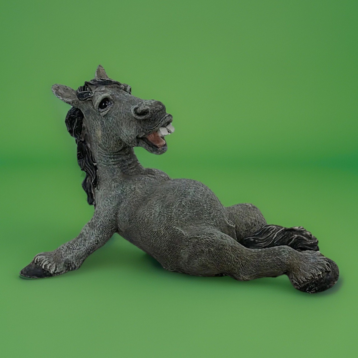 VTG 2000 Sealmark Laughing Horse Buck Teeth Lounging Figurine Resin VTG 2000 Sealmark Laughing Horse Buck Teeth Lounging Figurine Resin
