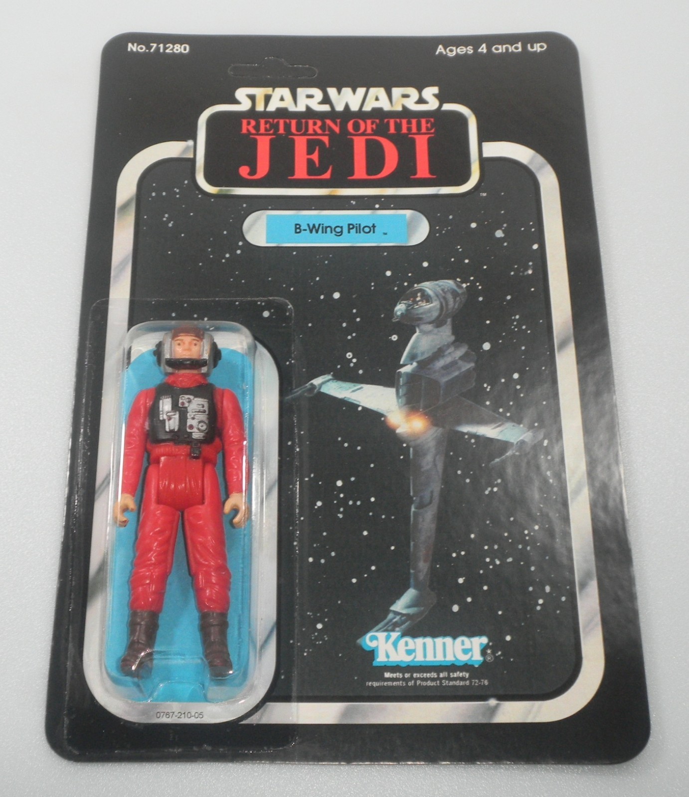 RECARDED 1984 B-Wing Pilot Star Wars ROTJ 99% Complete Vintage Action Figure Lot