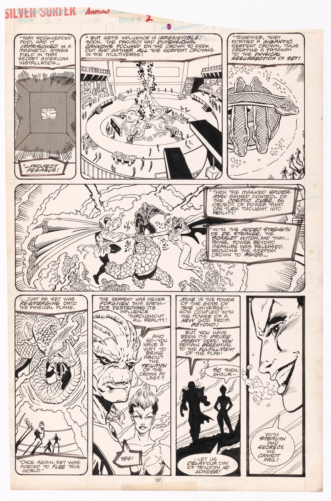 RON LIM:  SILVER SURFER ANNUAL #2 page 27 ORIGINAL ART