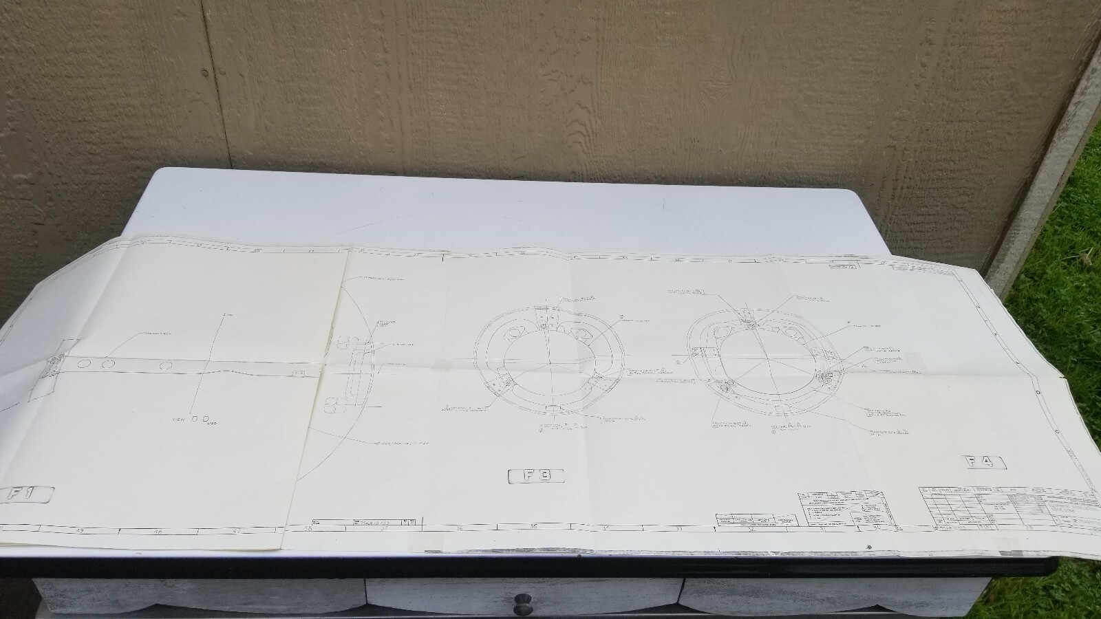 Original McDonnell Douglas Engineer Blueprint Nose Cone Equipment Installation