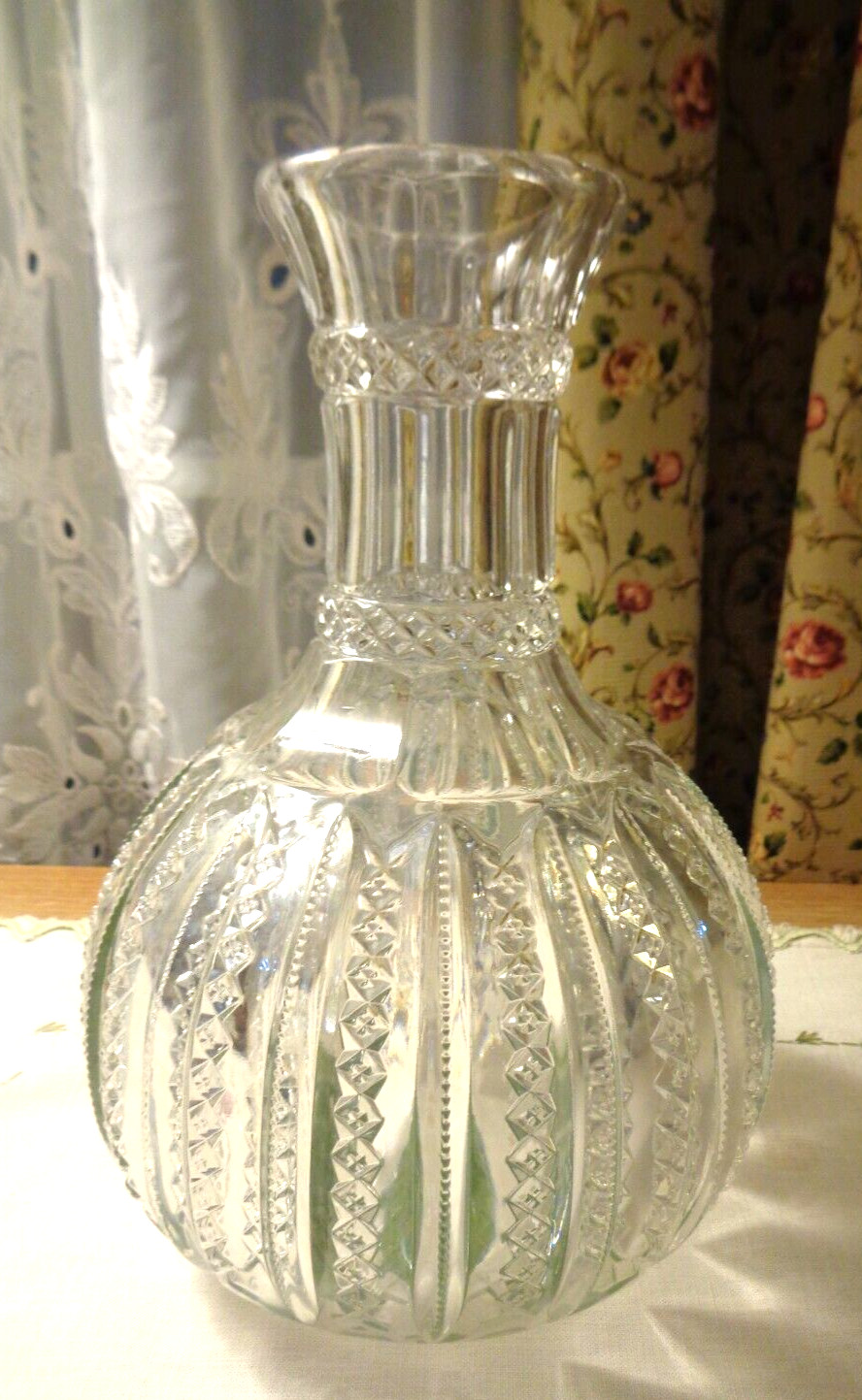 GORGEOUS ANTIQUE 1900 DUNCAN MILLER “MARDI GRAS” PATTERN GLASS DECANTER #42 GORGEOUS ANTIQUE 1900 DUNCAN MILLER “MARDI GRAS” PATTERN GLASS DECANTER #42
