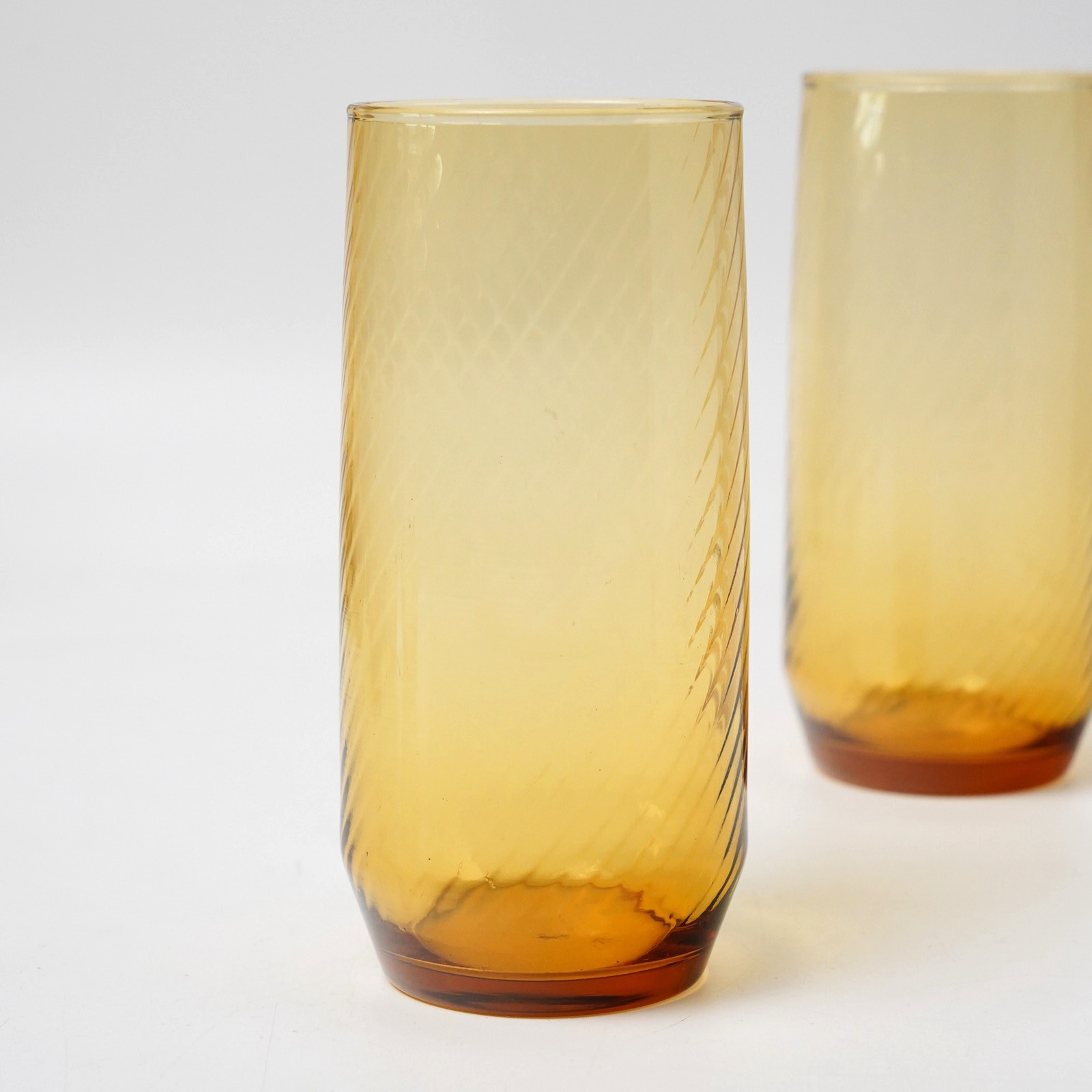 Vintage Libbey Amber Honey Gold Swirl 5 7/8\