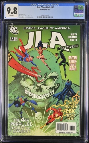 CGC 9.8 JLA: CLASSIFIED #32 .. DAN JURGENS COVER & ART .. 2007 ..