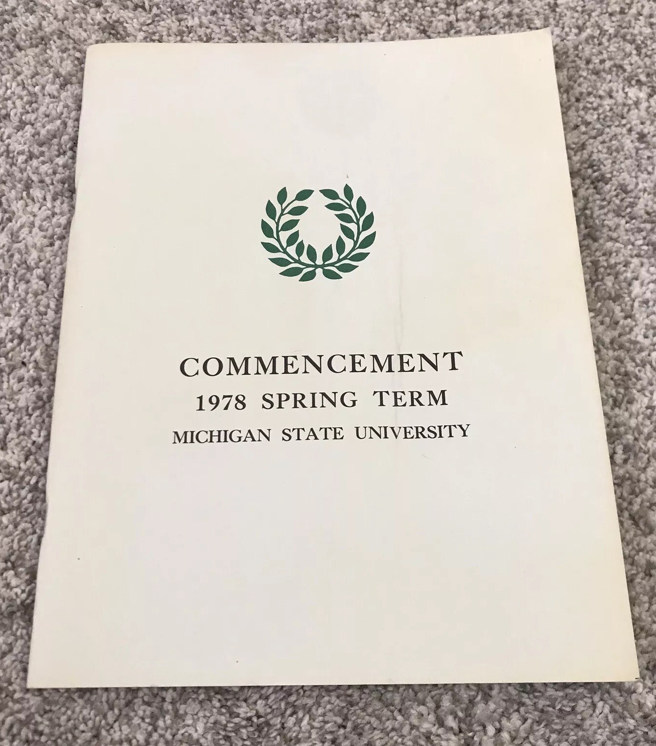 1978 Michigan state University Commencement Vtg Graduation Program detailed Book