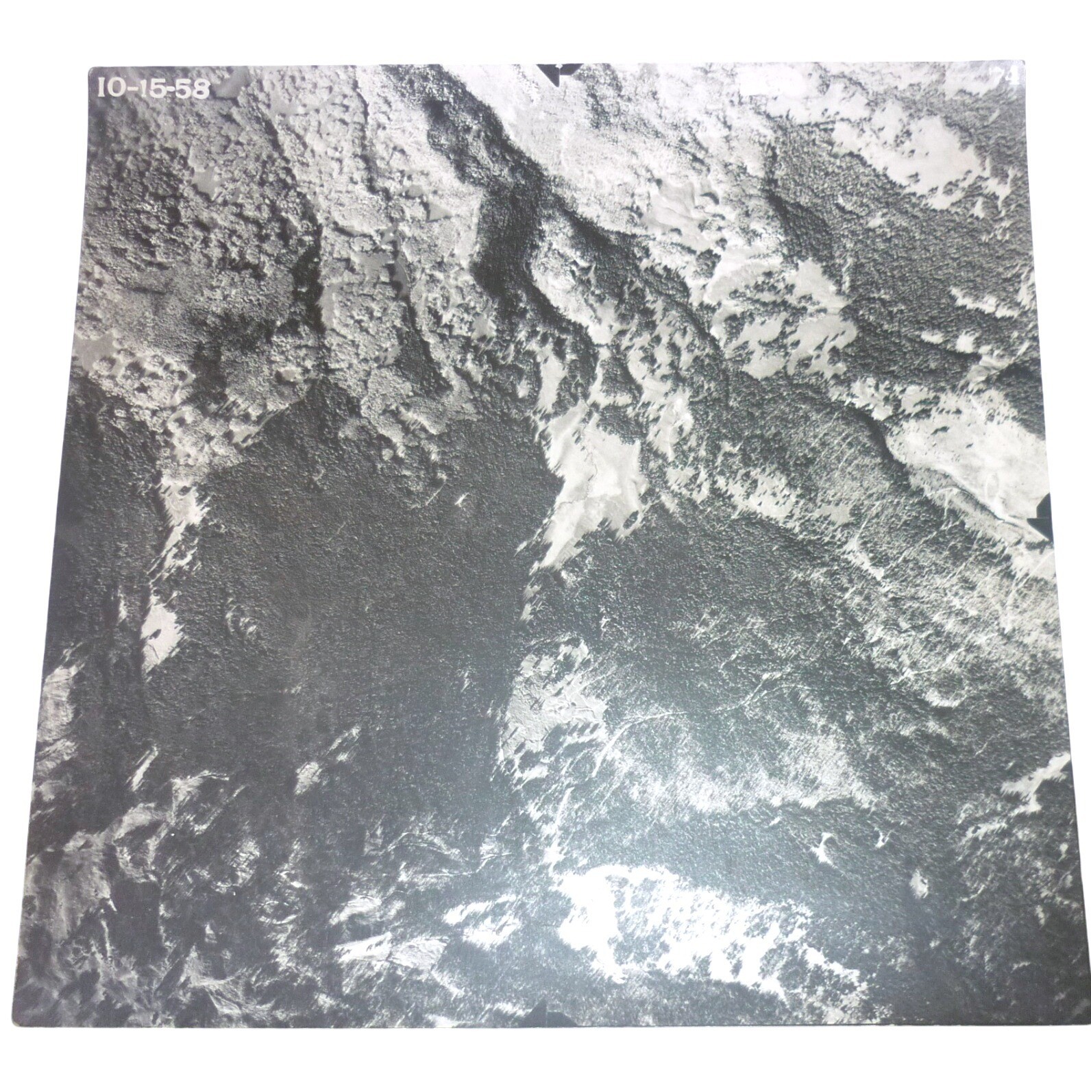 Vintage 1958 Aerial Photography Mountain Landscape Topographical Map Photo 9x9 Vintage 1958 Aerial Photography Mountain Landscape Topographical Map Photo 9x9