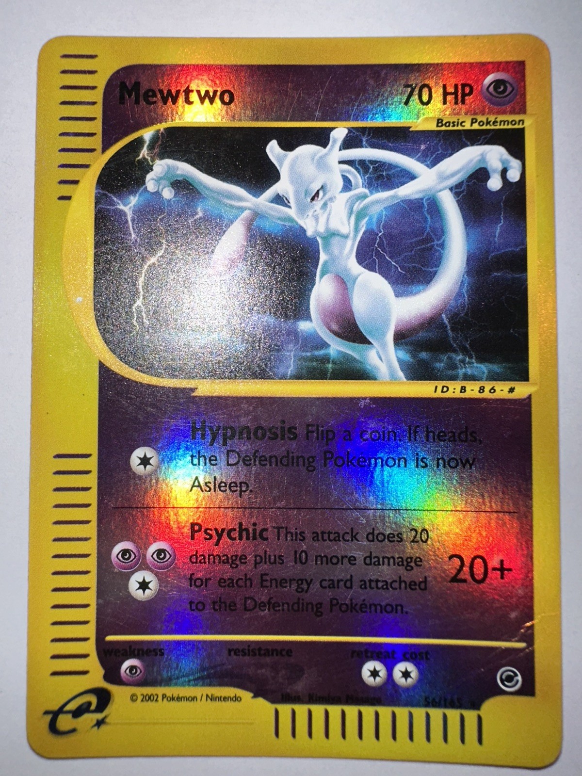 2002 Mewtwo ⭐️ 56/165 Reverse Holo Rare Expedition Vintage Base Set Pokemon 2002 Mewtwo ⭐️ 56/165 Reverse Holo Rare Expedition Vintage Base Set Pokemon