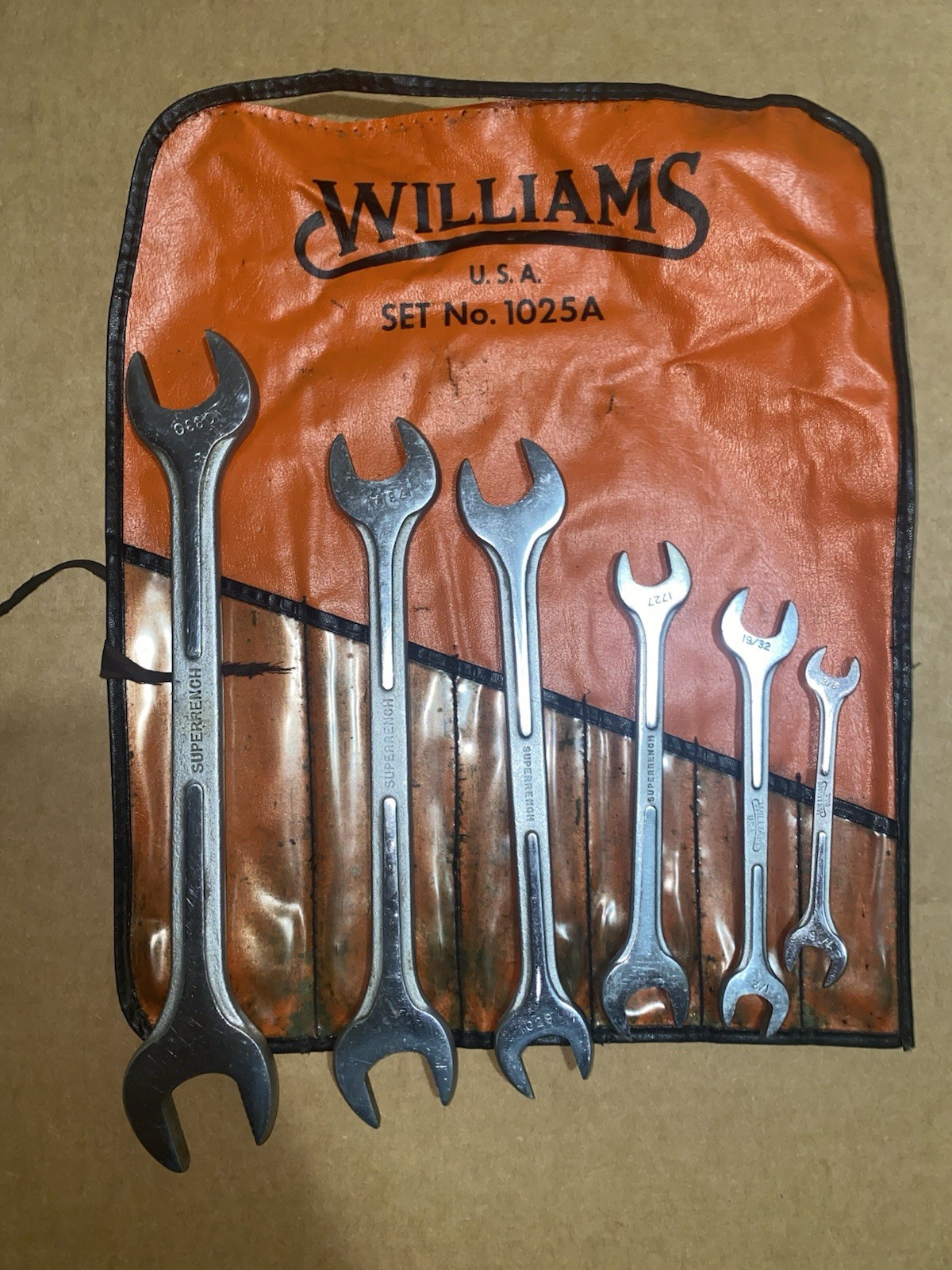 Vintage Rare Set Williams 1025a Superrench Wrench Set Used Vintage Rare Set Williams 1025a Superrench Wrench Set Used