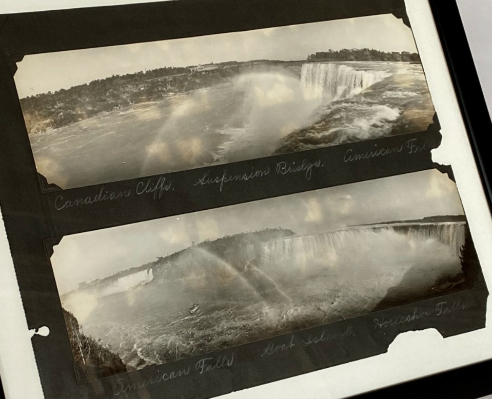 Antique Niagara Falls Panorama Photographs Matted and Framed Antique Niagara Falls Panorama Photographs Matted and Framed