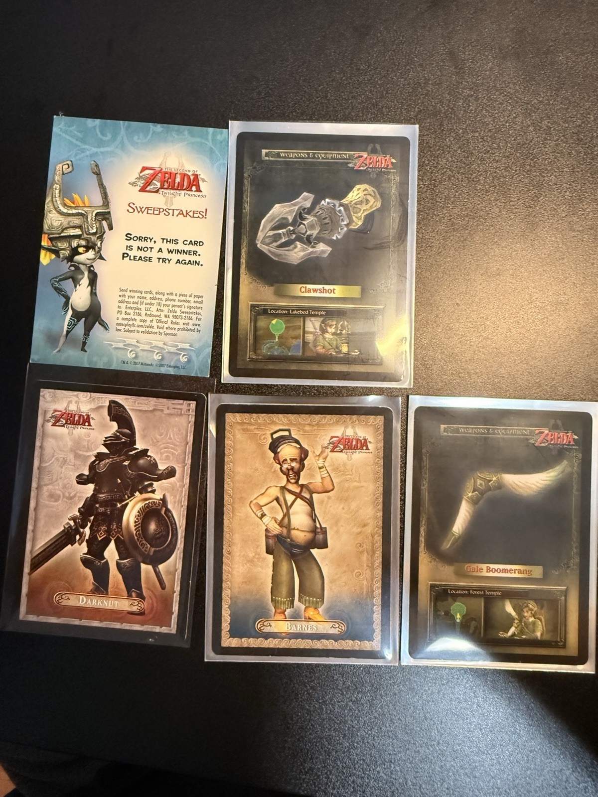 2007 Enterplay Zelda Twilight Princess Rare Trading Cards Lot Of 5 Cards 2007 Enterplay Zelda Twilight Princess Rare Trading Cards Lot Of 5 Cards