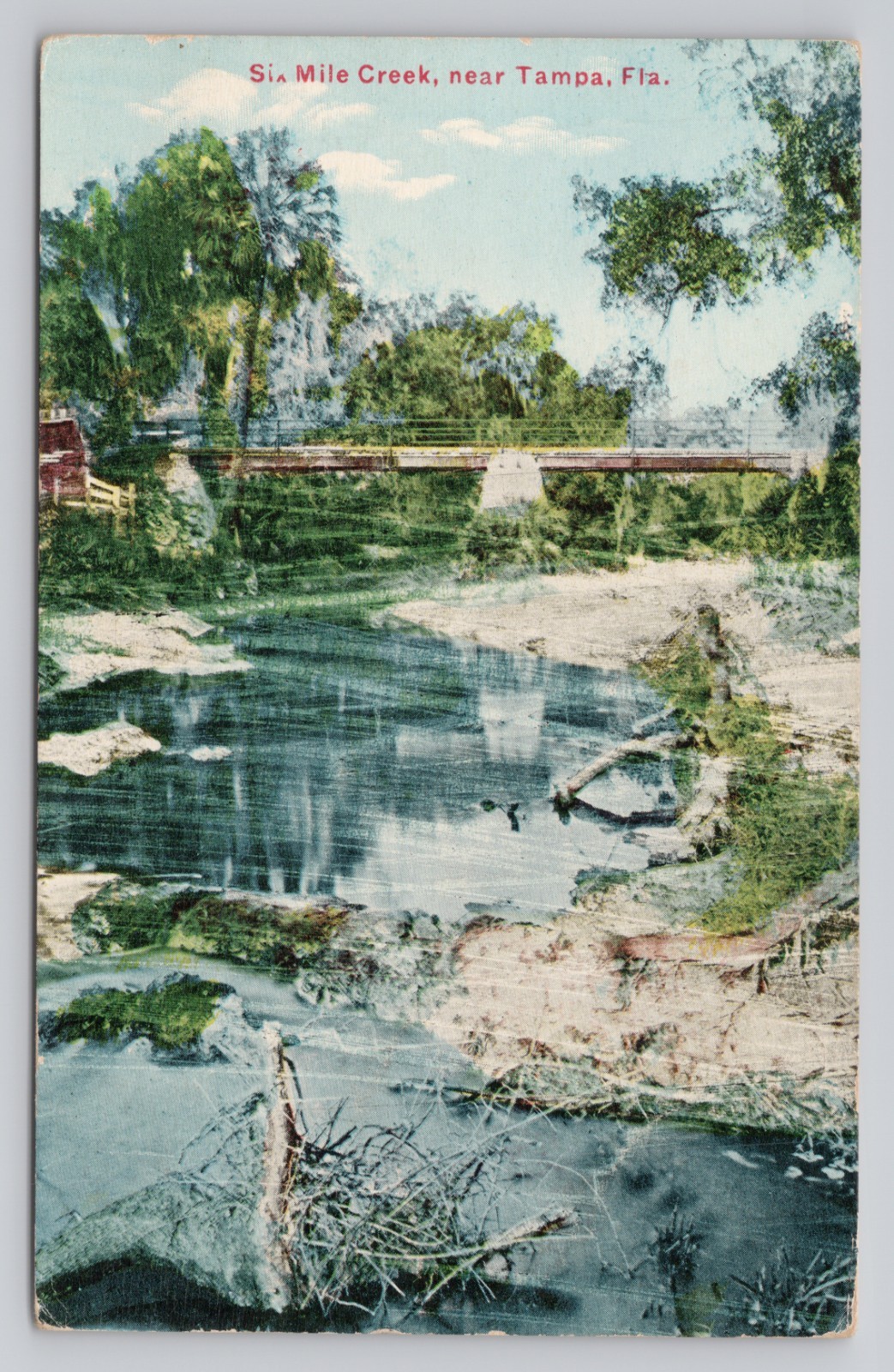Six Mile Creek Near Tampa Florida Antique 1910s Postcard Six Mile Creek Near Tampa Florida Antique 1910s Postcard