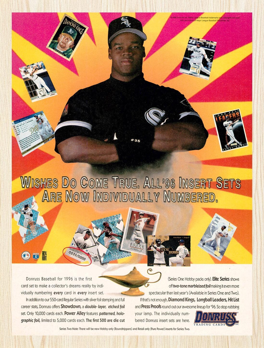 1995 Donruss Elite Series Insert Sets Original Advertisement v1