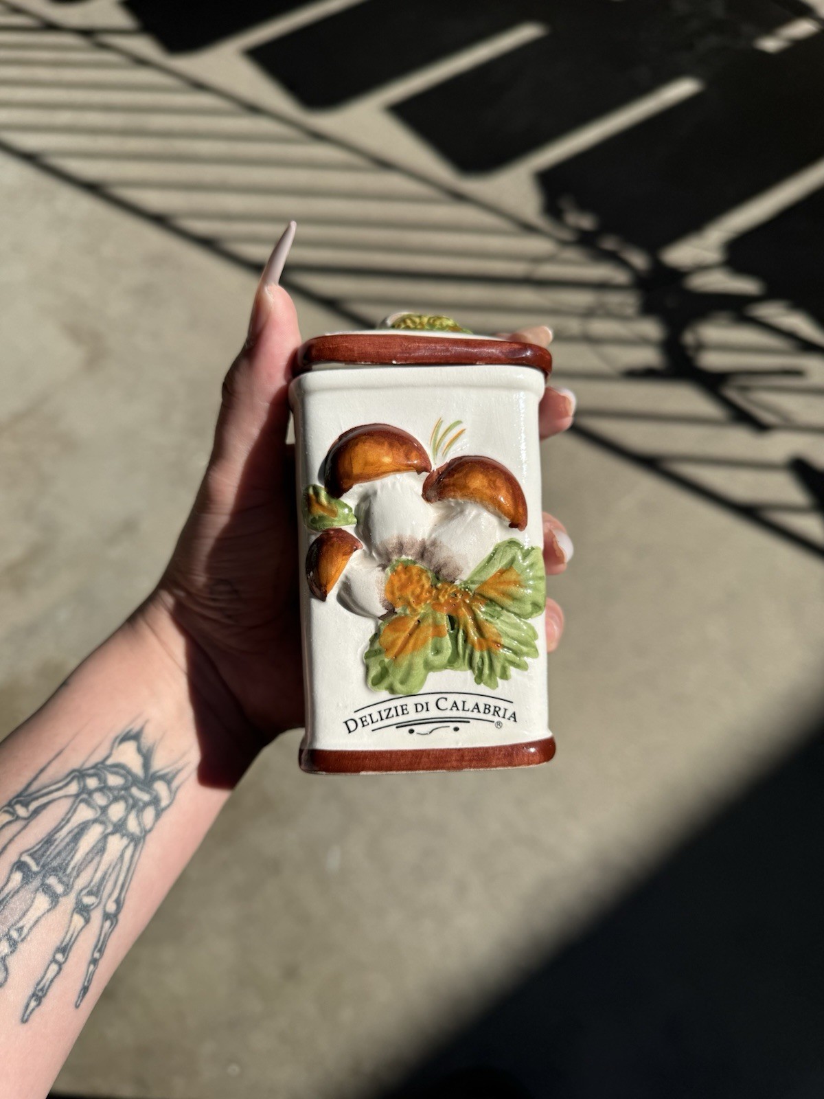 Vintage Italian Mushroom Jar Vintage Italian Mushroom Jar