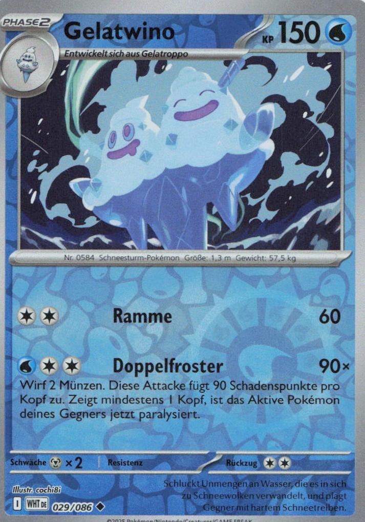 Pokemon Gelatwino White Flames #29 NM DE
