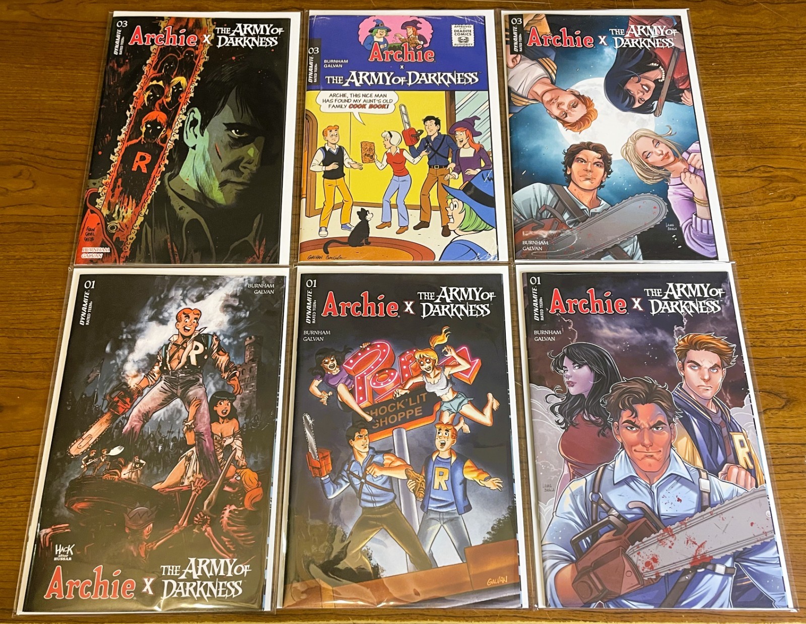 ARCHIE X THE ARMY of DARKNESS Comic Lot 1A, 1B, 1C, 3A, 3B, 3C Dynamite ARCHIE X THE ARMY of DARKNESS Comic Lot 1A, 1B, 1C, 3A, 3B, 3C Dynamite