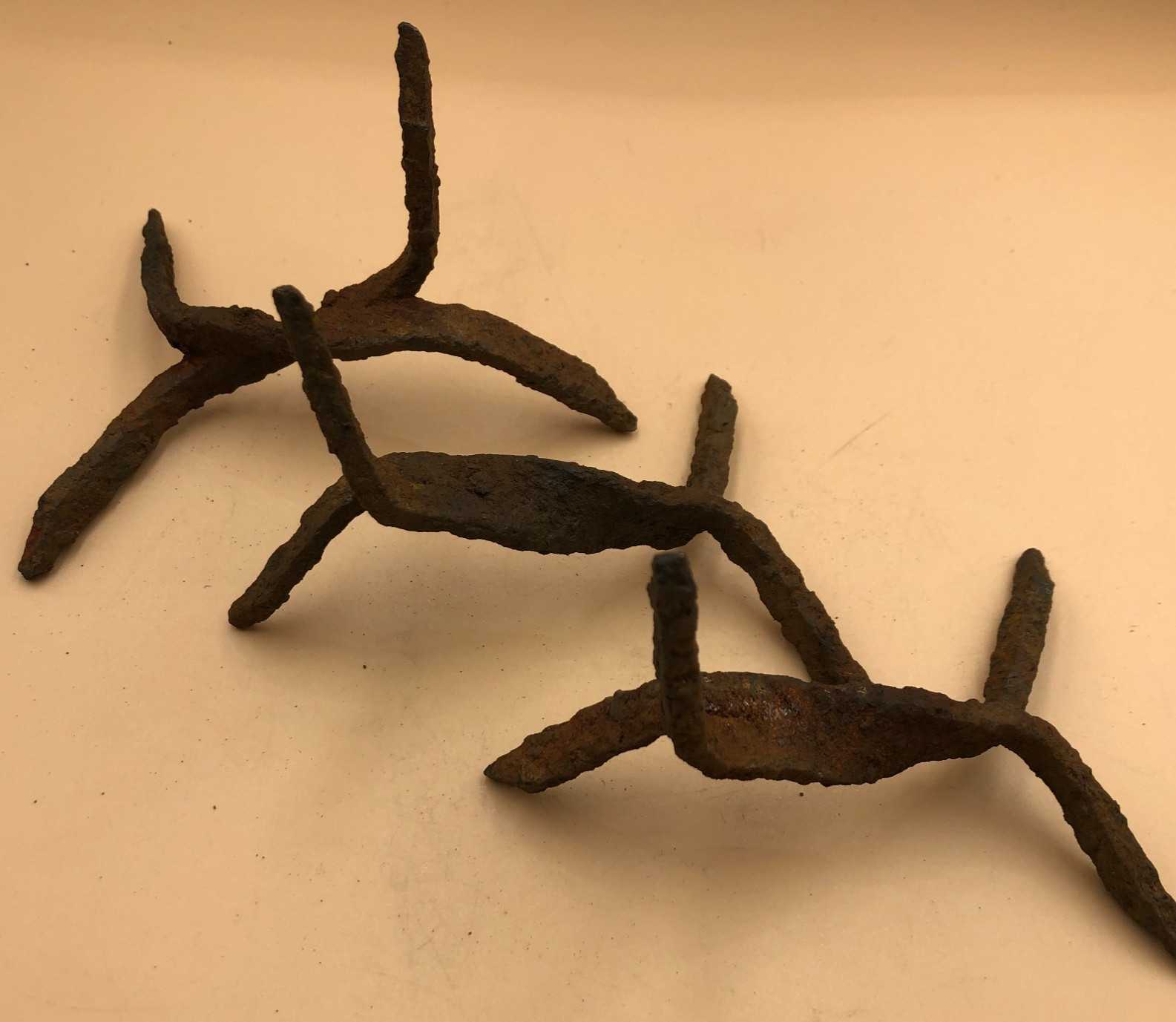 Original WWI WW1 German Garlic. Anti-cavalry barrier.3 pcs. #2 Original WWI WW1 German Garlic. Anti-cavalry barrier.3 pcs. #2