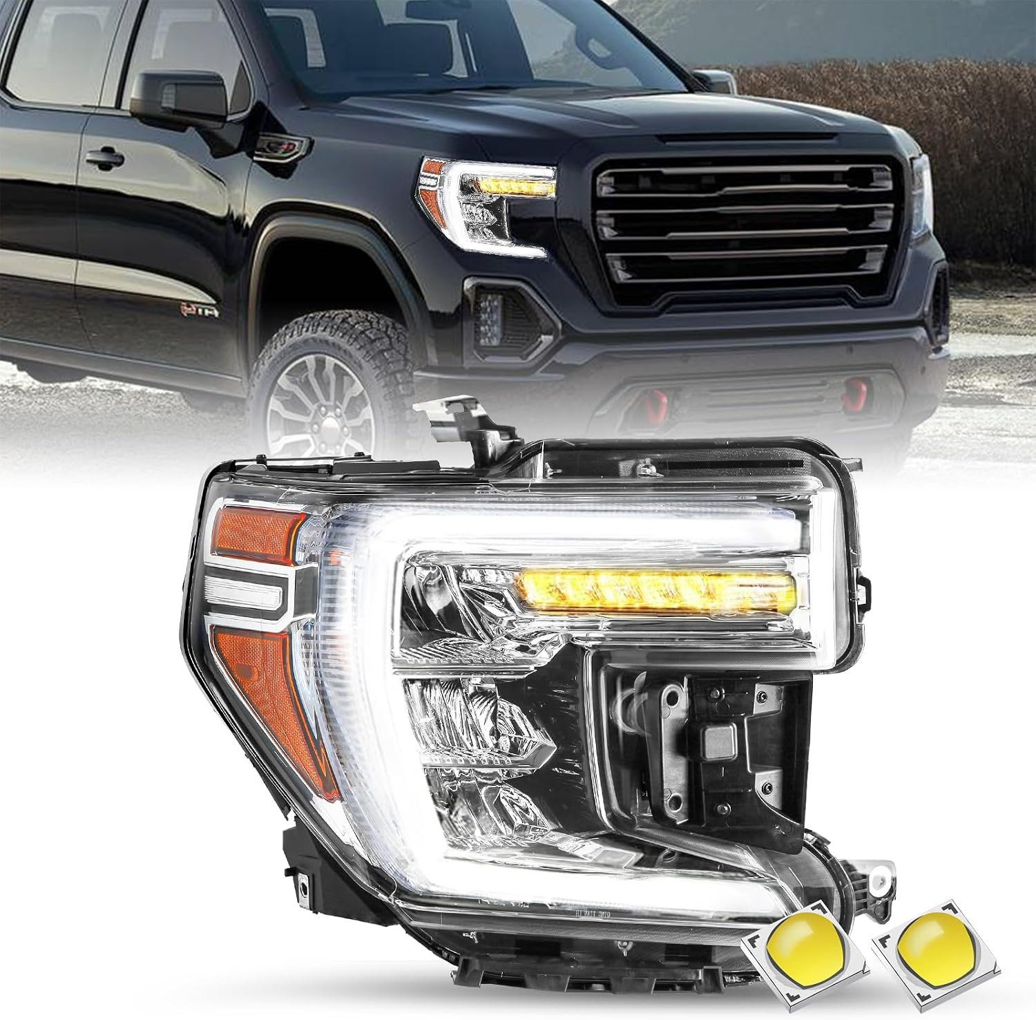 FULL LED Headlights for 2019 2020 2021 GMC Sierra 1500
