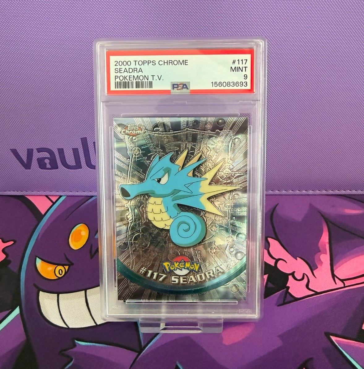 2000 - Topps Chrome Foil - Seadra #117 - Pokemon TV - PSA 9 - POP 20 - NEW CERT