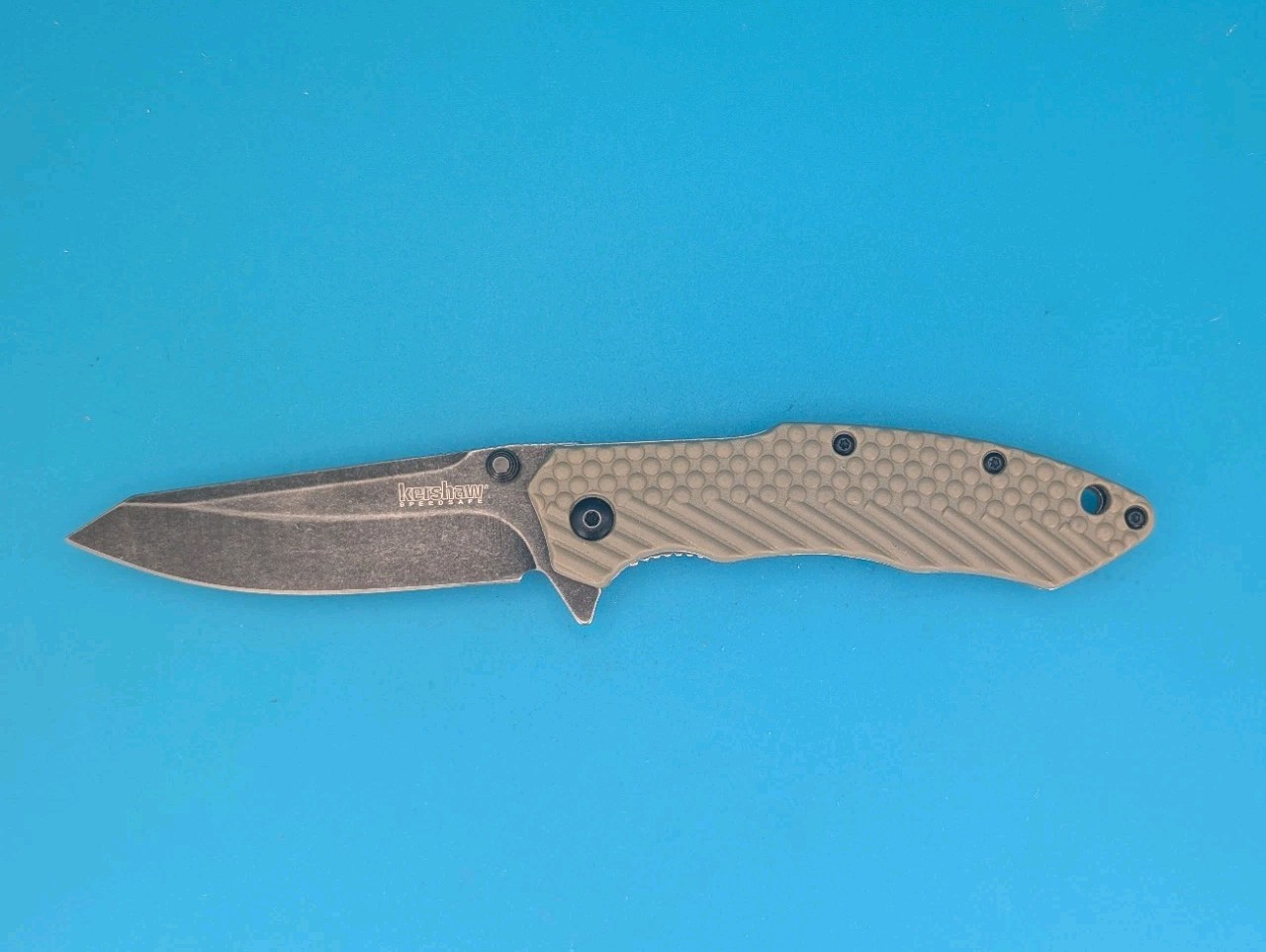 Kershaw Brookside 1308TANBW Assisted Open Knife Liner Lock Plain Edge Blade