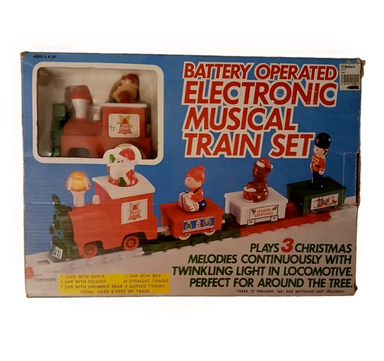 Vintage 1985 Christmas Electronic Musical Train Set