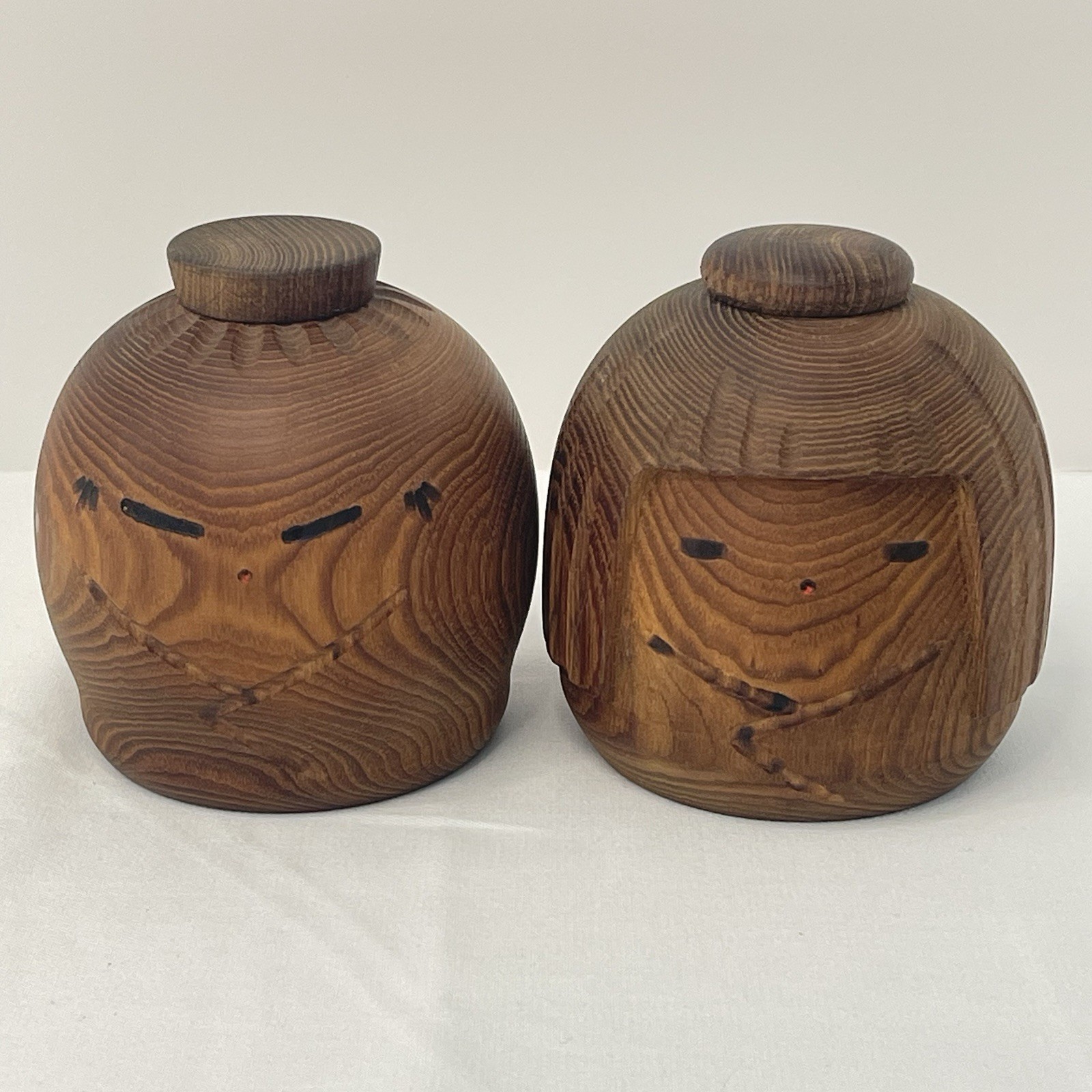 Set of 2 Creative Kokeshi Dolls Sanpei Yamanaka Japanese Folk Craft Pair