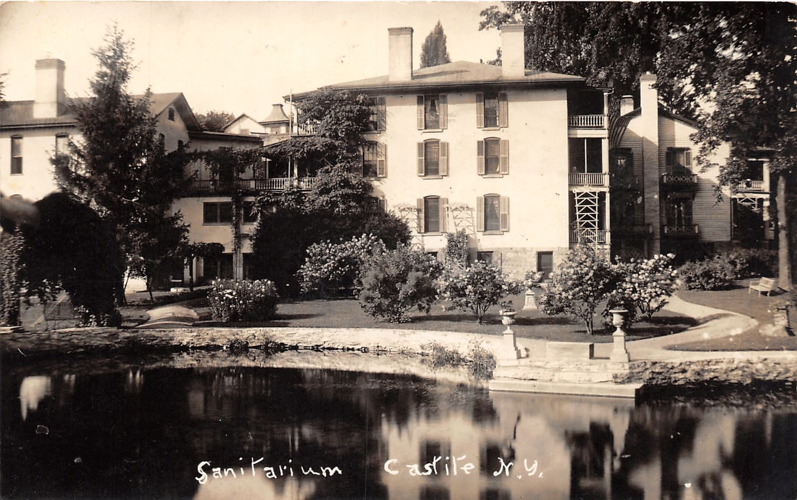 J29/ Castile New York RPPC Postcard c1920 Sanitarium Building  27
