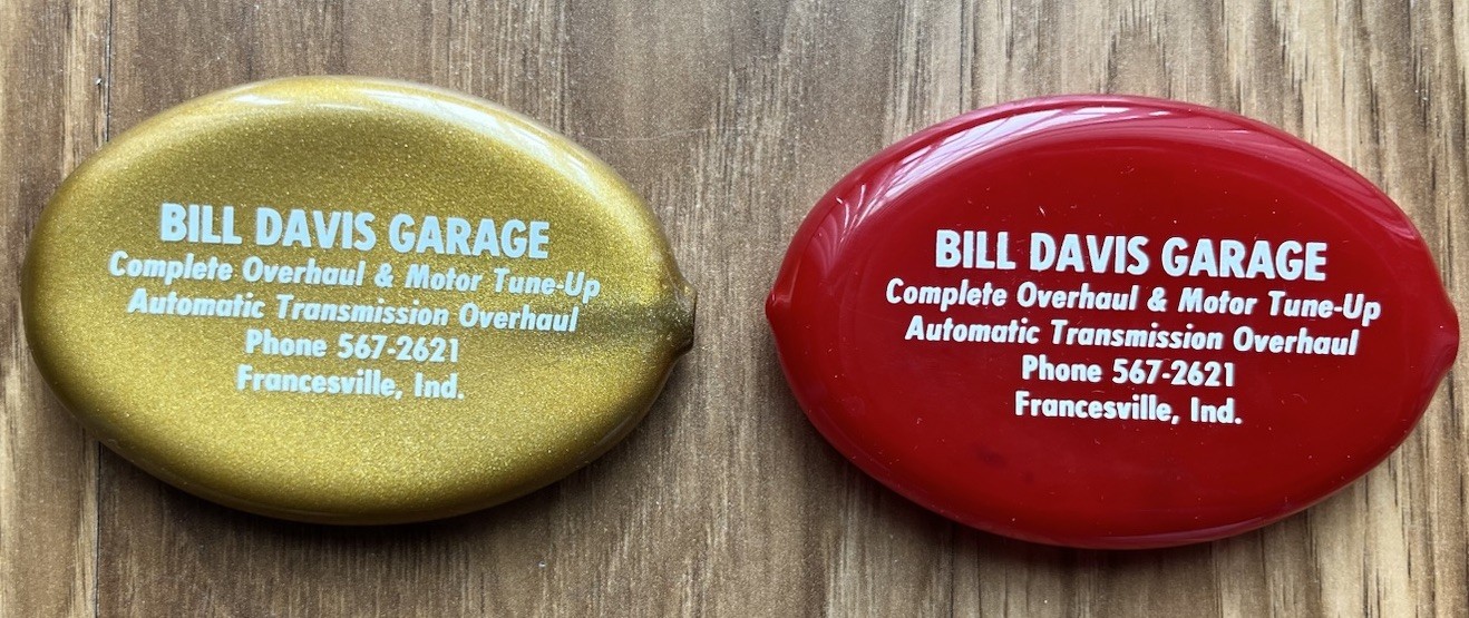 vintage bill davis garage francesville indiana squeeze change holder quikoin 2 vintage bill davis garage francesville indiana squeeze change holder quikoin 2