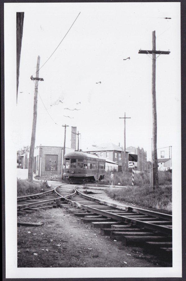 Trenton-Princeton Traction trolley departing N Willow Yard photo