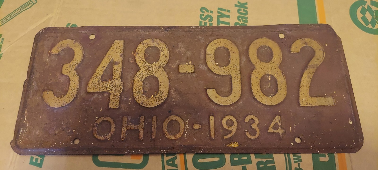 1930 And 1934 Ohio License Plates