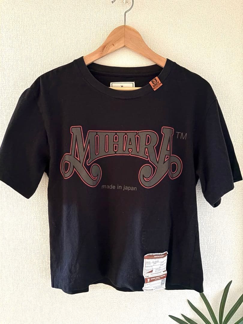 Maison MIHARA YASUHIRO Logo Tshirt Black M Crew Neck Printed (Ages 14+)