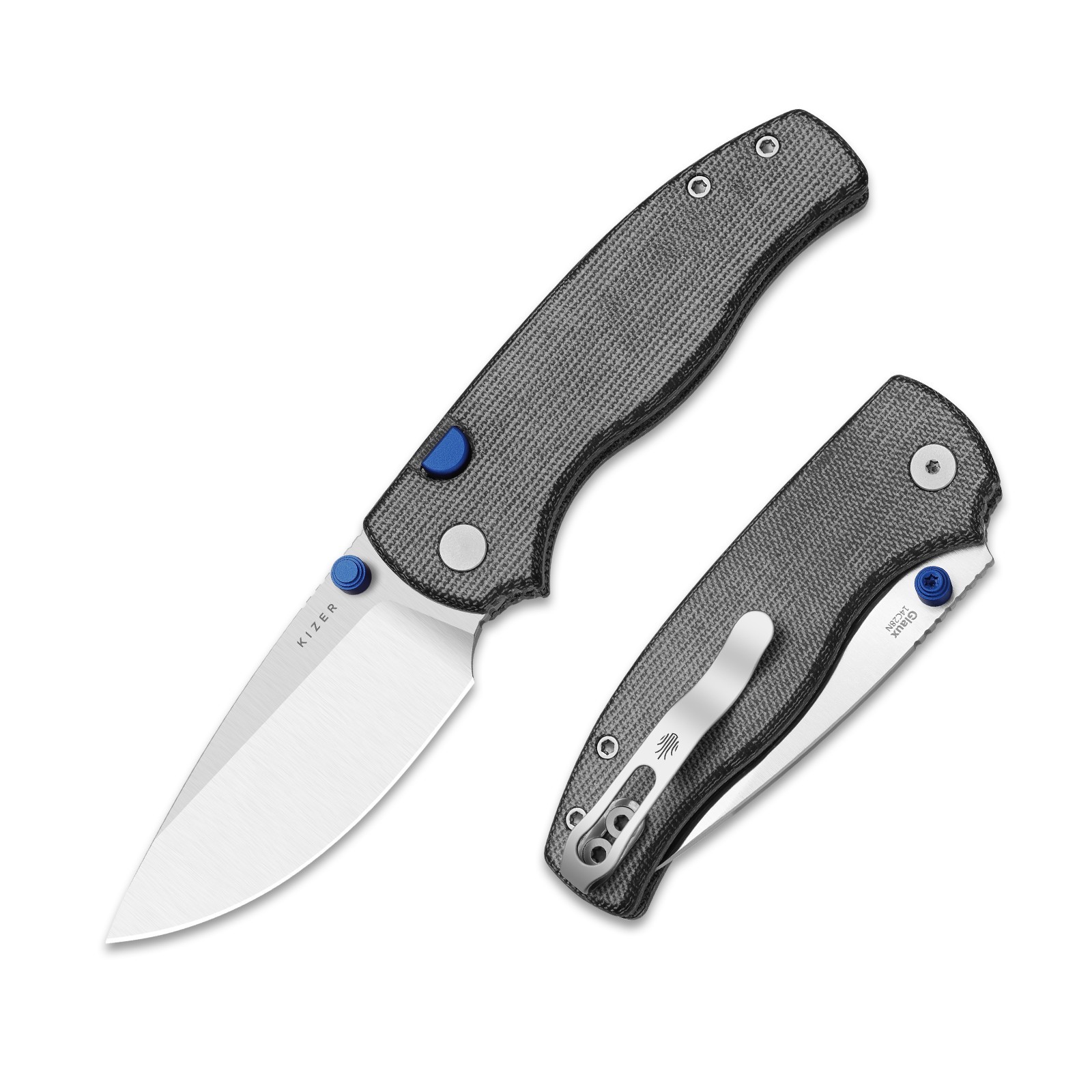Kizer Glaux EDC Folding Pocket Knife 14C28N Blade micarta Handle V3801A1