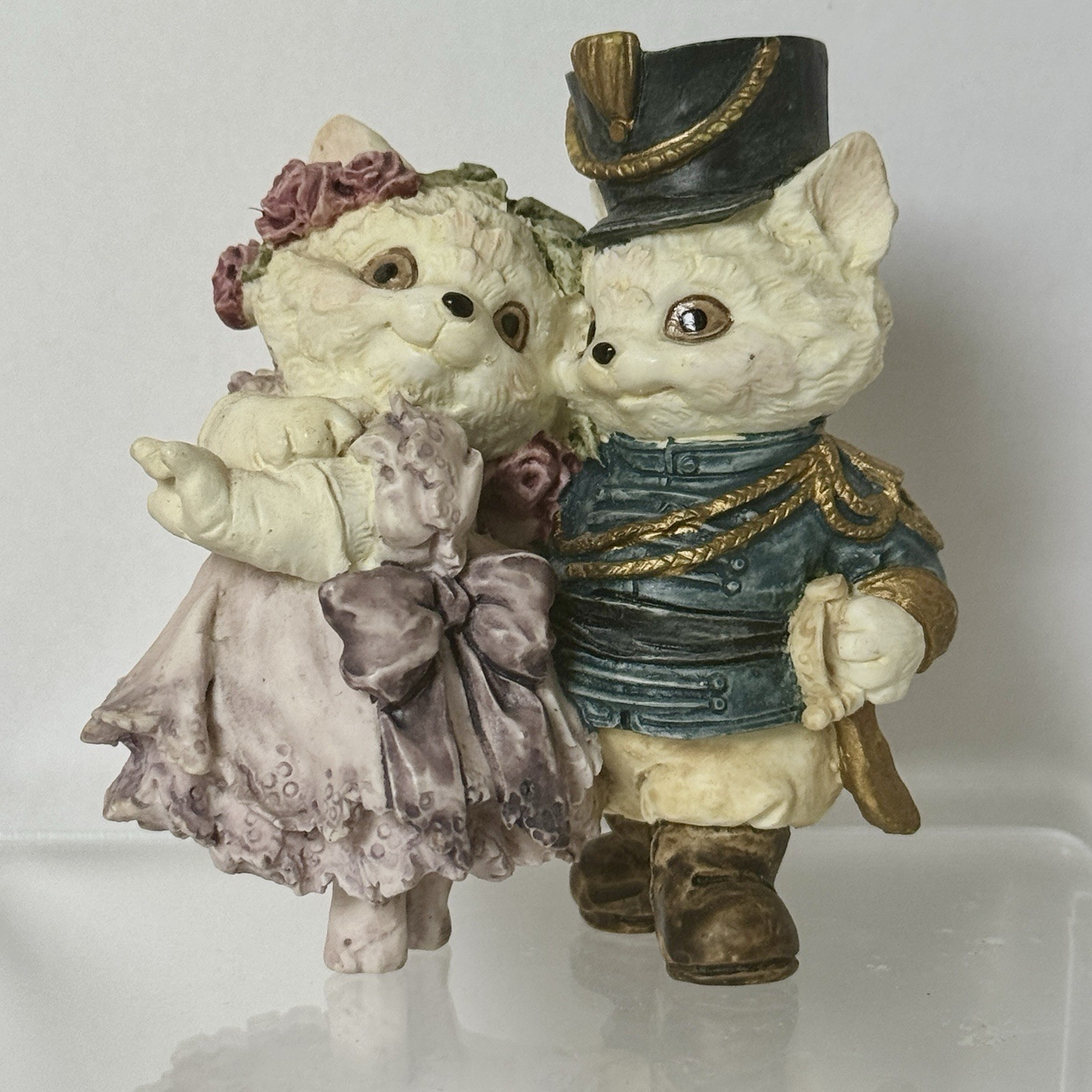 Vintage 1990’s Feline Expressions Collection by BJ Henry  - Victorian Cat Couple