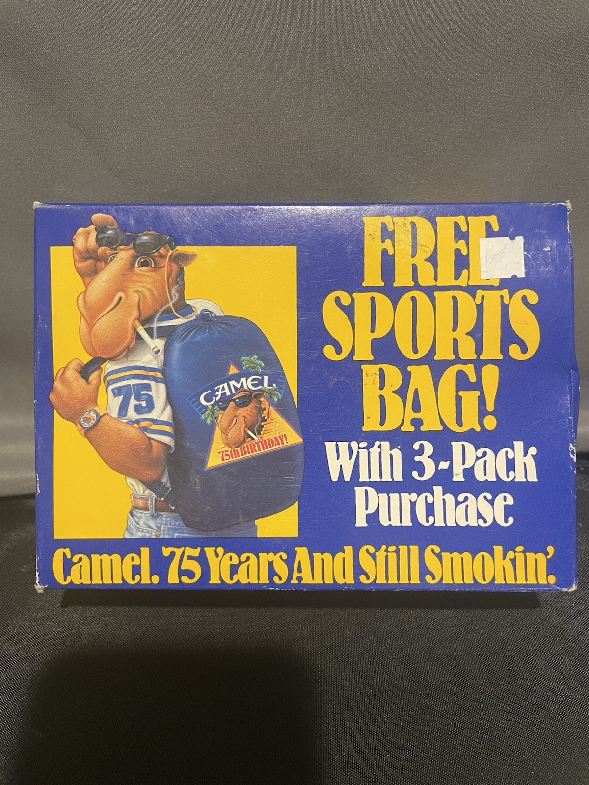 Original 1988 Camel Cigarettes Smokin Joes  75th Birthday Sports Bag