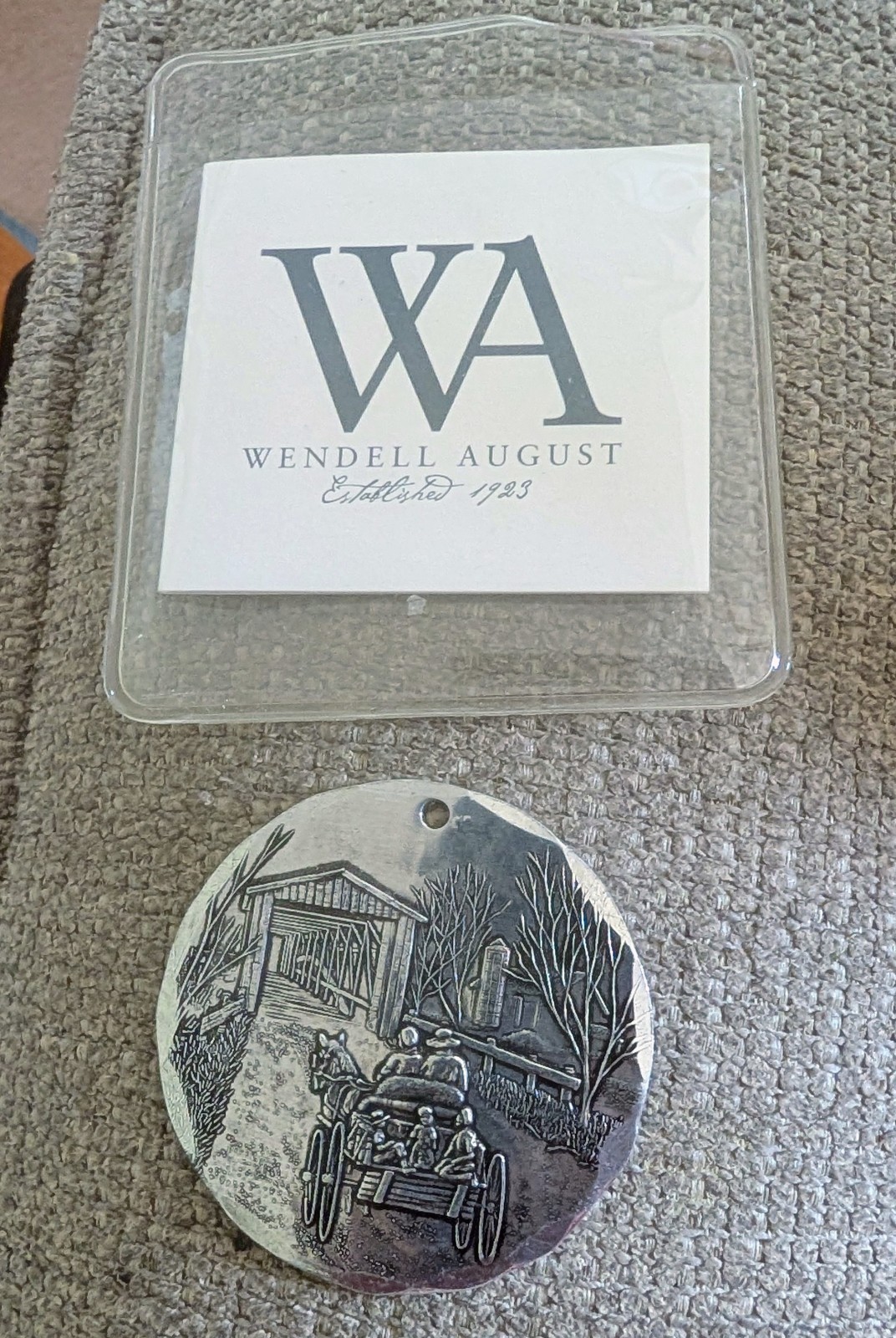 Wendall August Forge Hammered Aluminum Horse & Buggy Ornament Wendall August Forge Hammered Aluminum Horse & Buggy Ornament